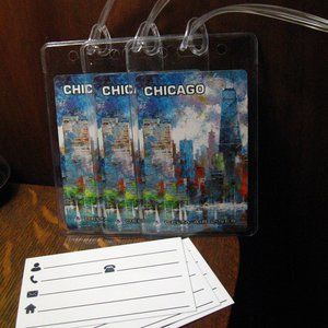 Delta Air Lines Chicago Vintage Playing Card Luggage Tags (3)